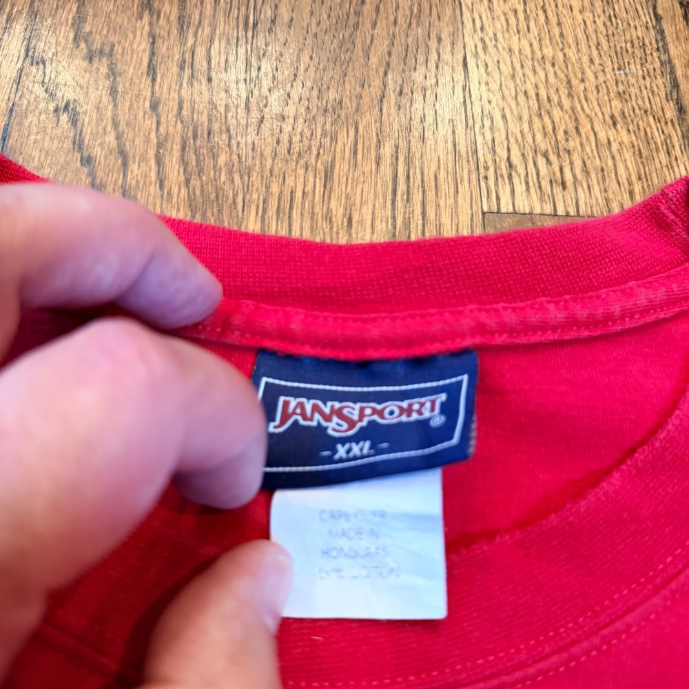 Vintage Jansport Nebraska Huskers Long Sleeve T Graphic XXL Red Heavyweight - Picture 5 of 7